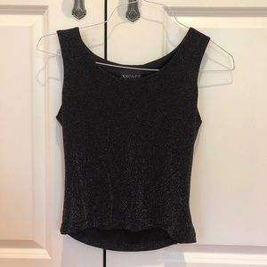 black sparkly tank top